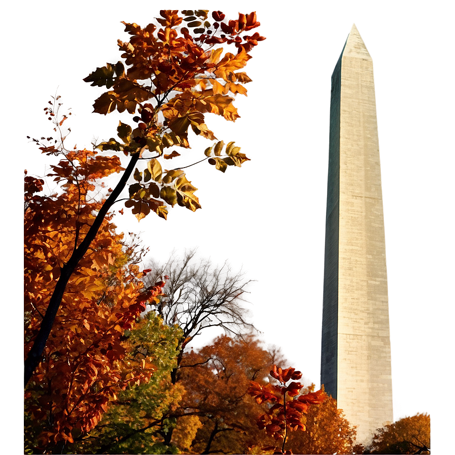 Washington Monument In Autumn Png Wty62