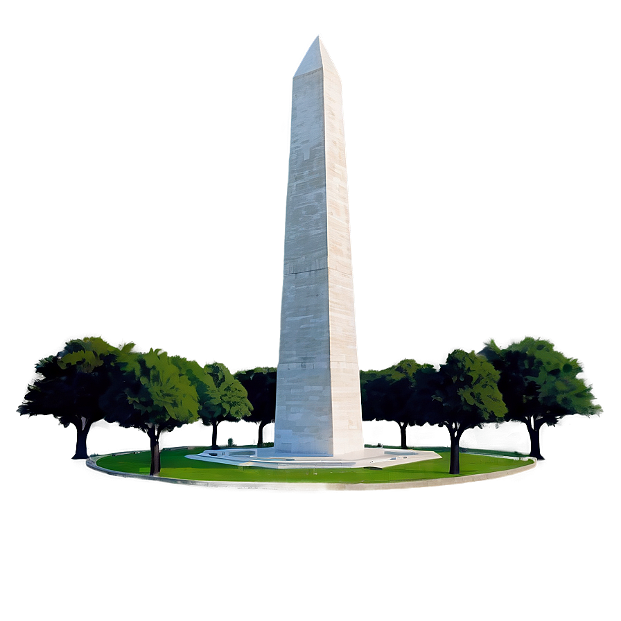 Washington Monument In Bold Colors Png Fte