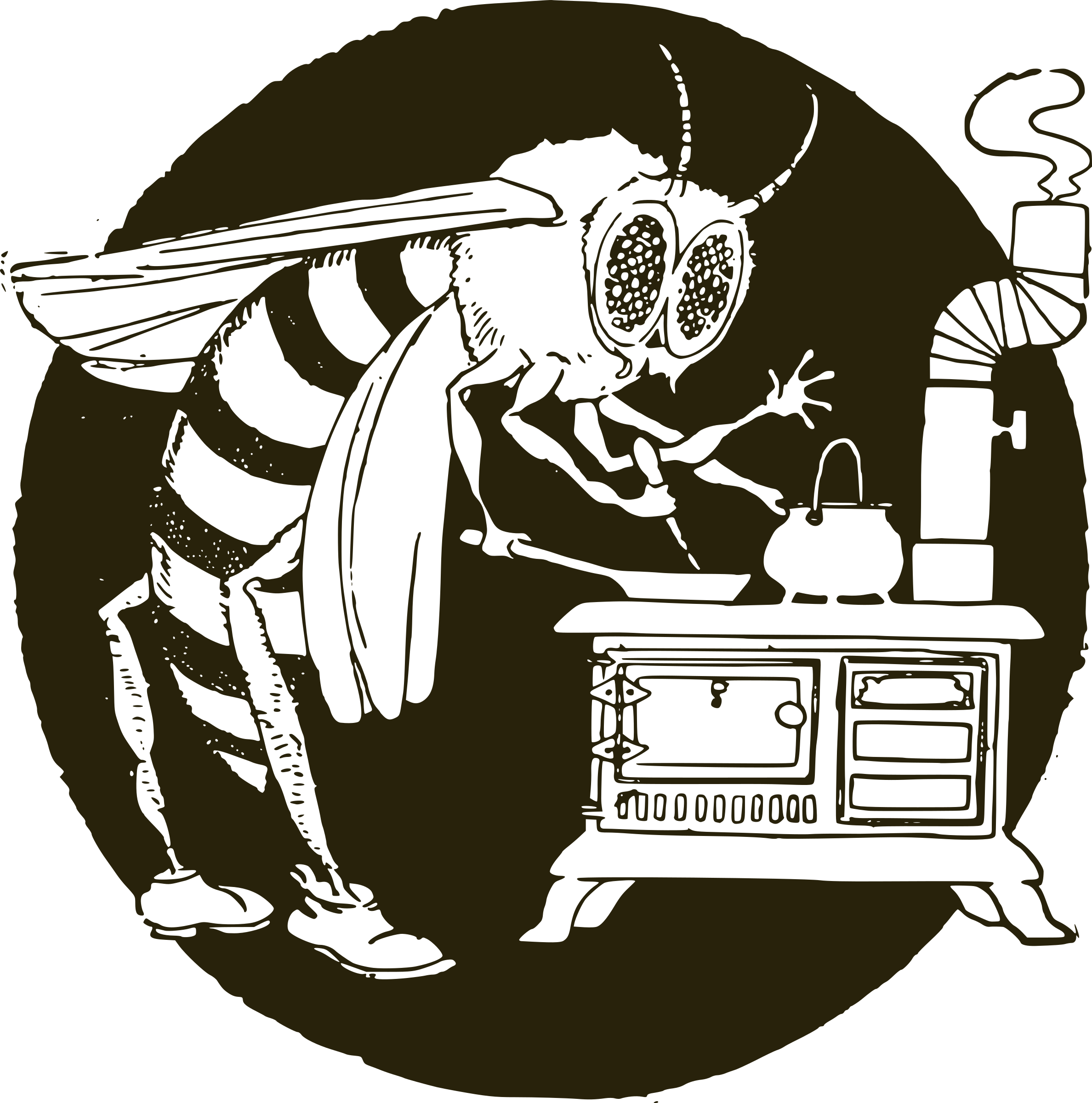Wasp Scientist Cartoon PNG with transparent background