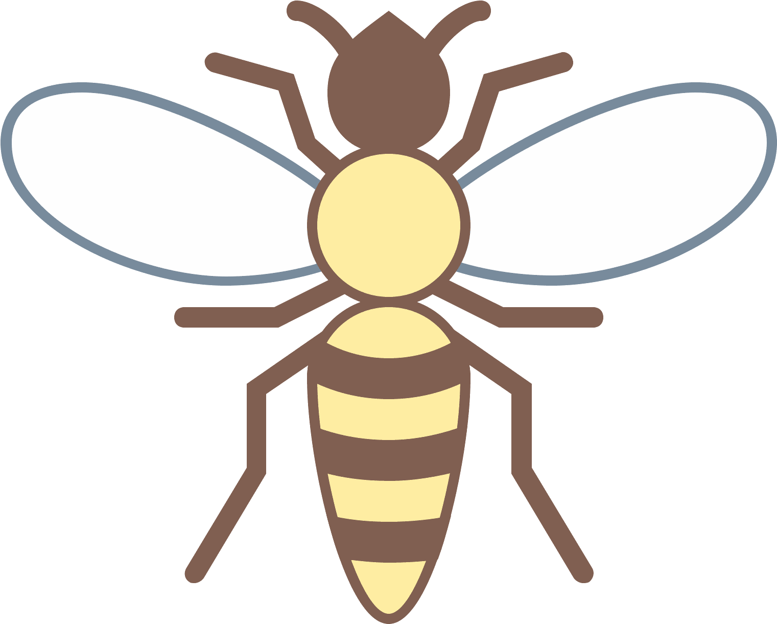 Wasp Vector Illustration PNG with transparent background