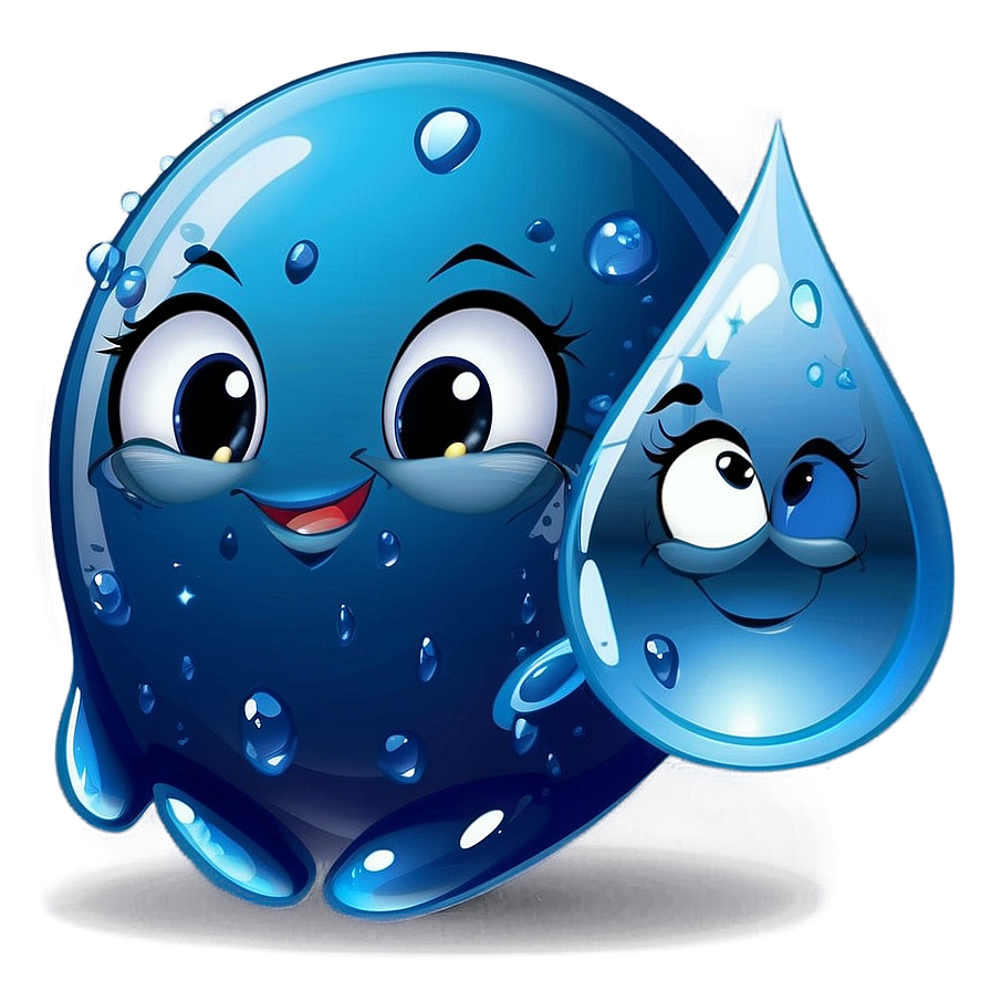 Water Drop Mascot Cartoon Png Sbx68