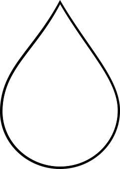 Water Drop Silhouette Black Background PNG with transparent background