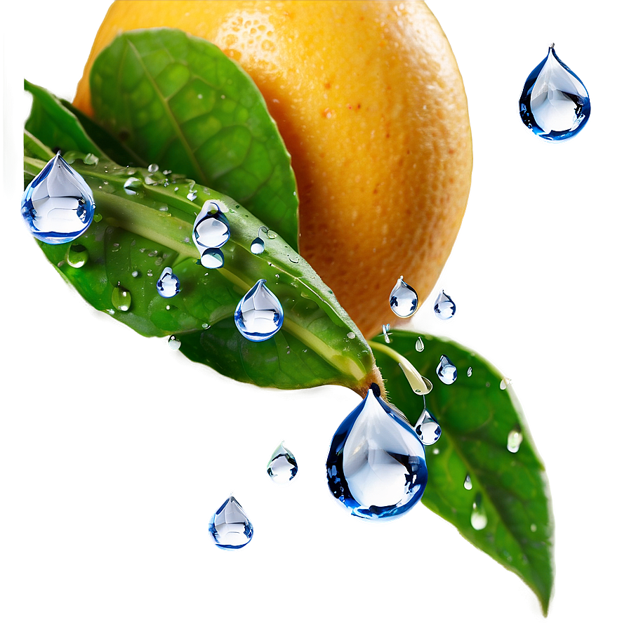 Water Drops On Fruit Png 61