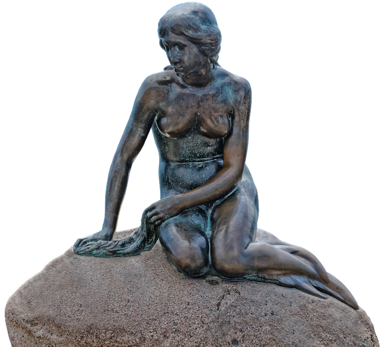 Water, Monument, Copenhagen, Denmark, Mermaid - Little Mermaid Statue, HD Png Download PNG with transparent background