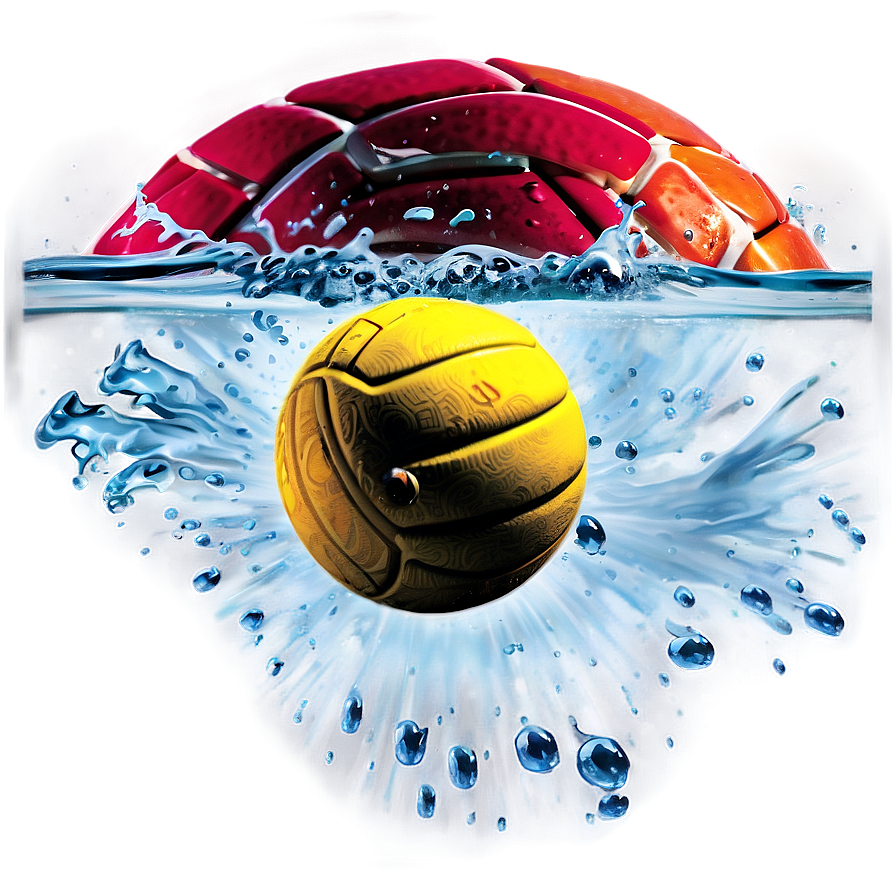 Water Polo Ball Splash Png 06132024