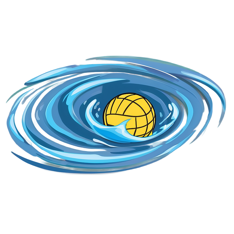 Water Polo Ball With Waves Png 95