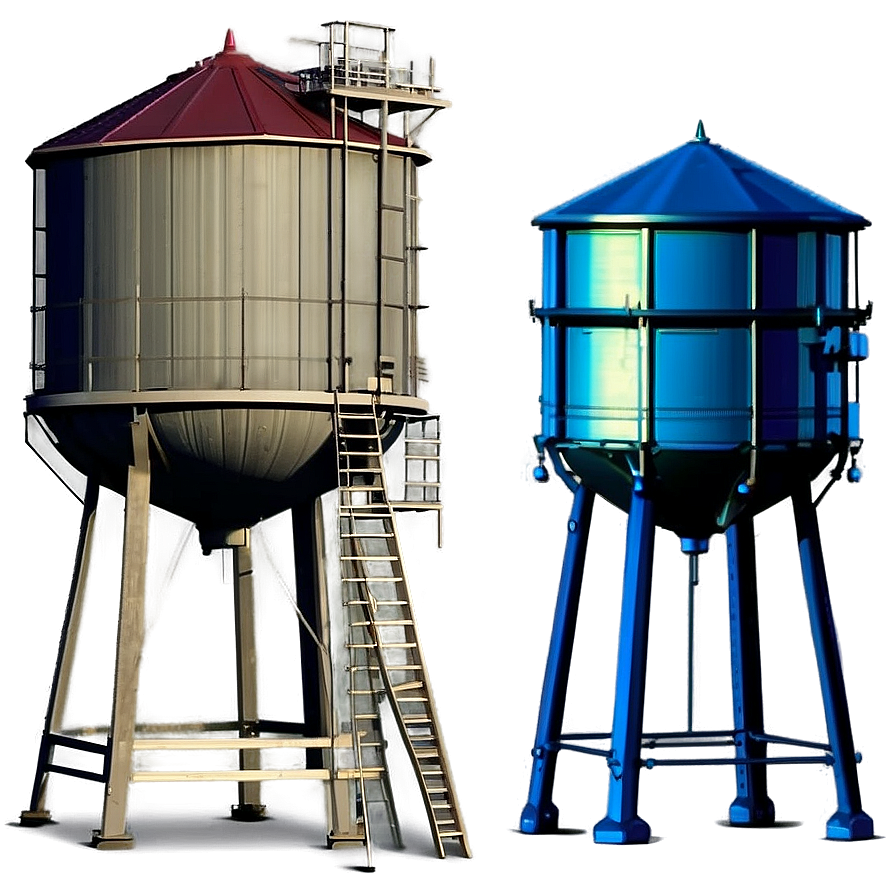 Water Tower At Twilight Png Png