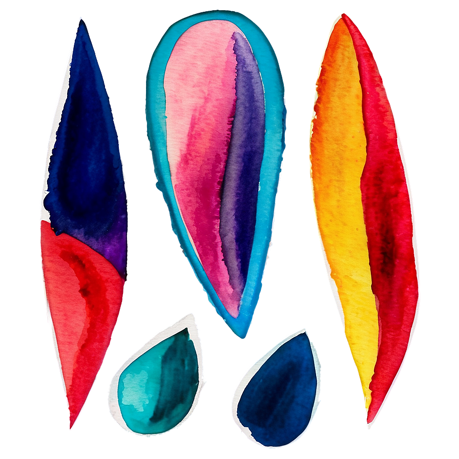 Watercolor Abstract Shapes Clipart Png 06122024