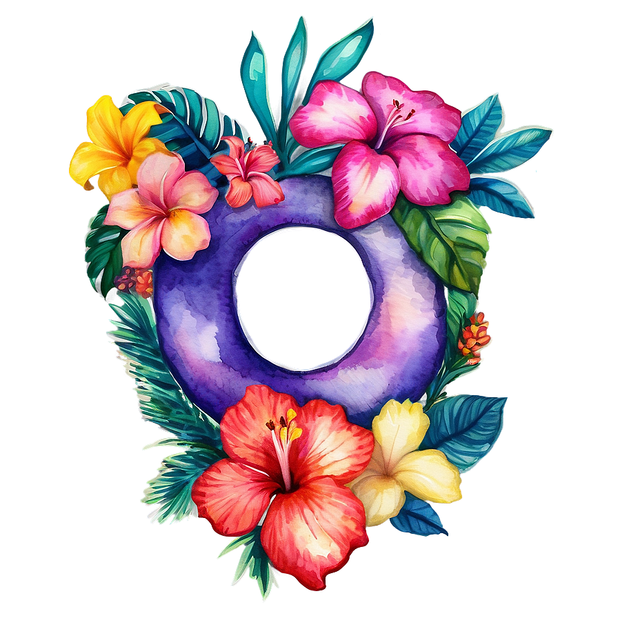 Watercolor Aloha Print Png Rpo