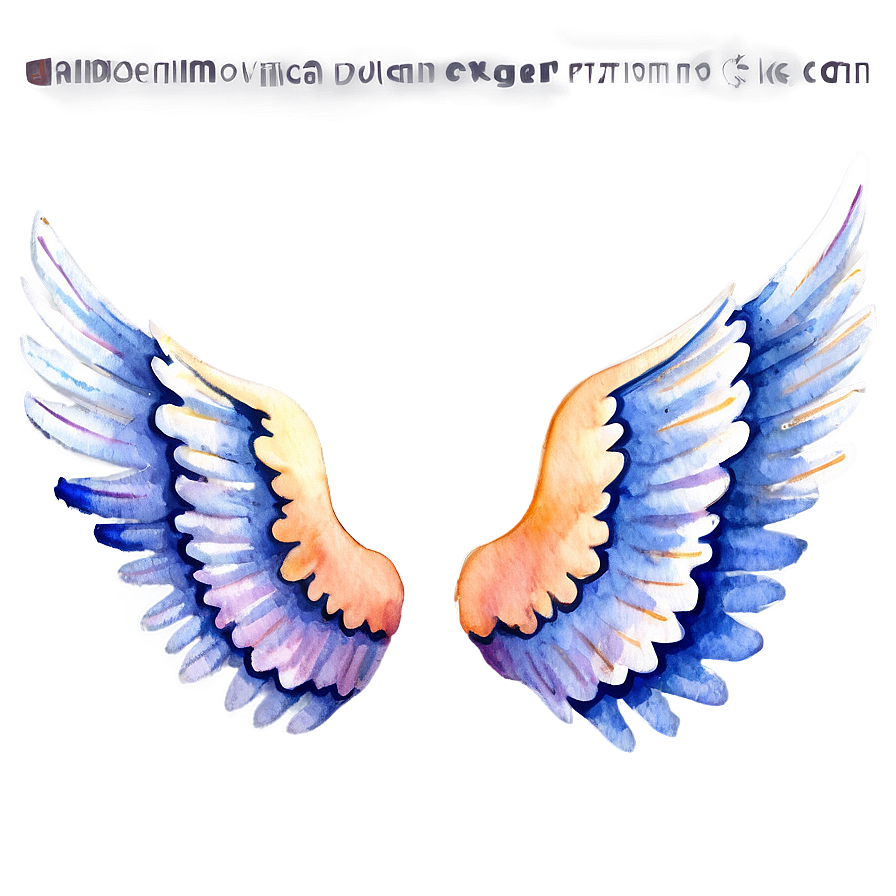 Watercolor Angel Wings Decoration Png Owf38