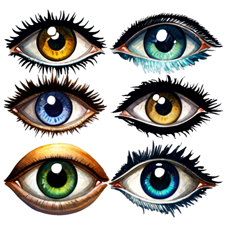 Watercolor Anime Eyes Png Itr