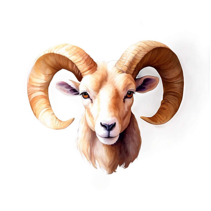 Watercolor Aries Painting Png 06202024