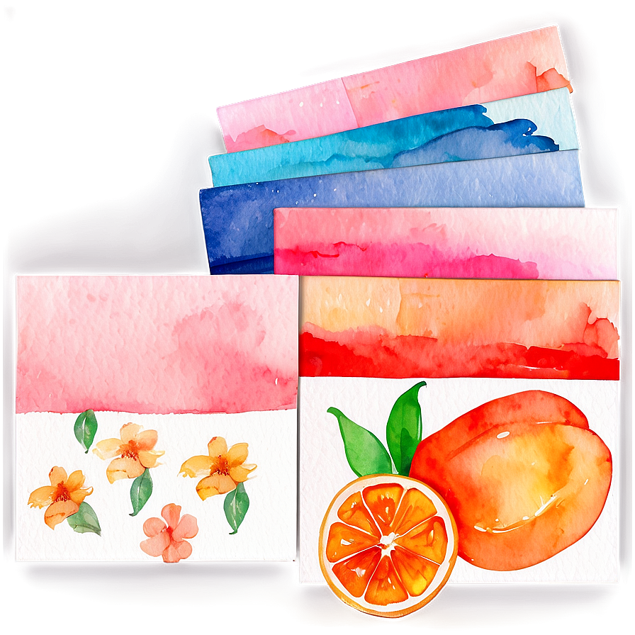 Watercolor Art Papers Png Vmj50