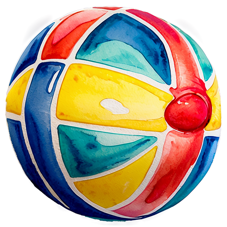 Watercolor Beach Ball Png Omw85