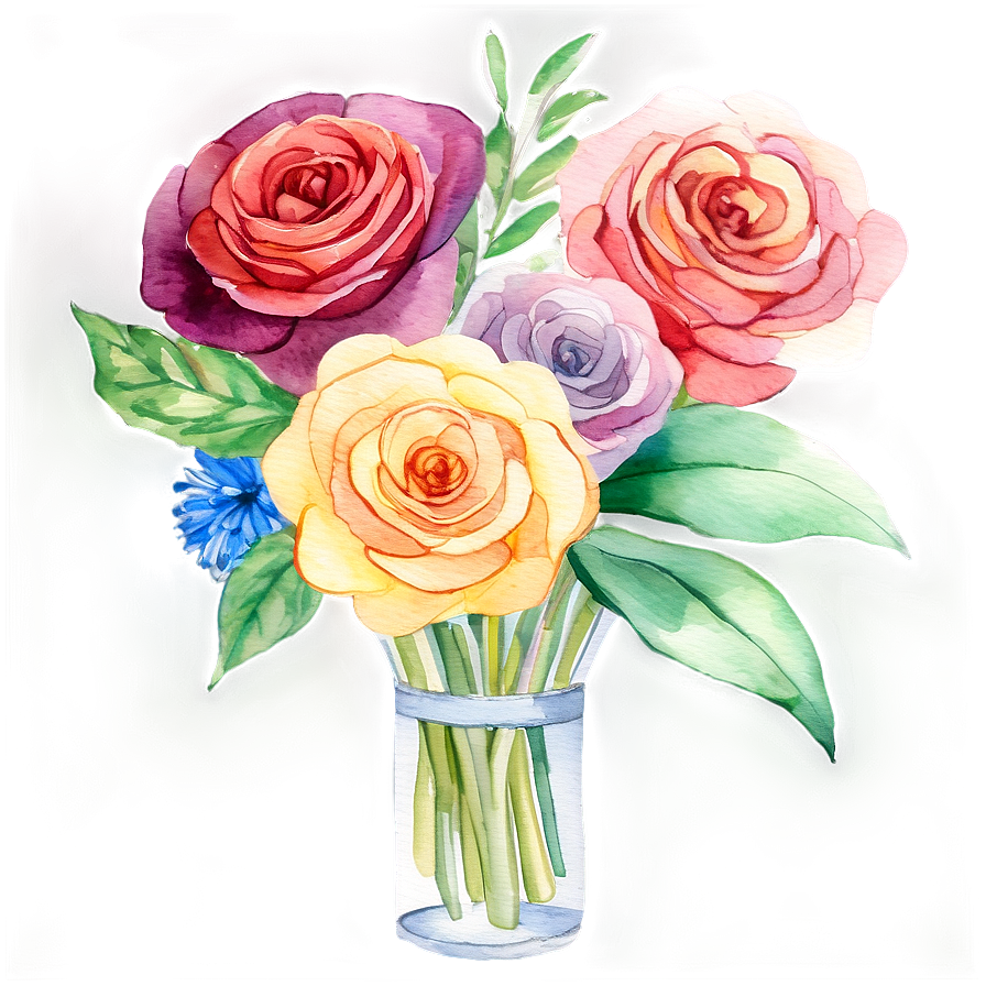 Watercolor Bouquet Illustration Png 19