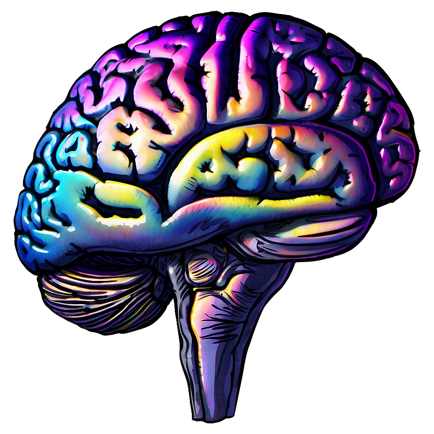 Watercolor Brain Art Png Npy