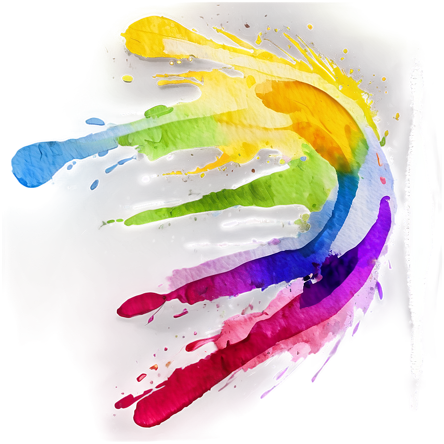 Watercolor Brush Splash Png Vey