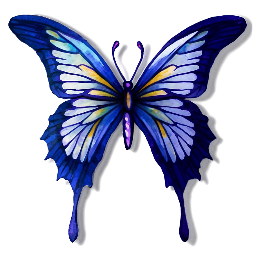Watercolor Butterfly Sticker PNG 80 PNG with transparent background