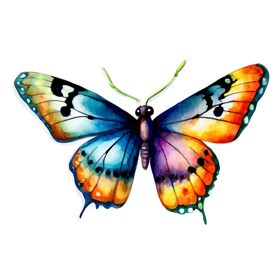 Watercolor Butterfly Sticker Png Gba88