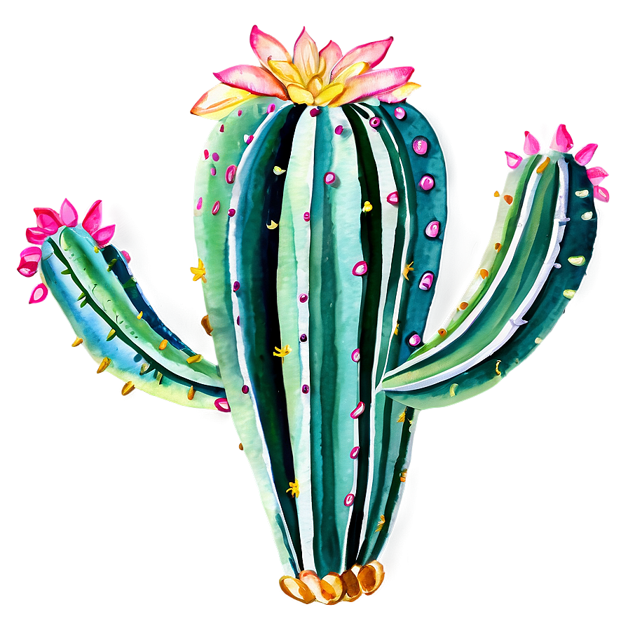 Watercolor Cactus Png 15