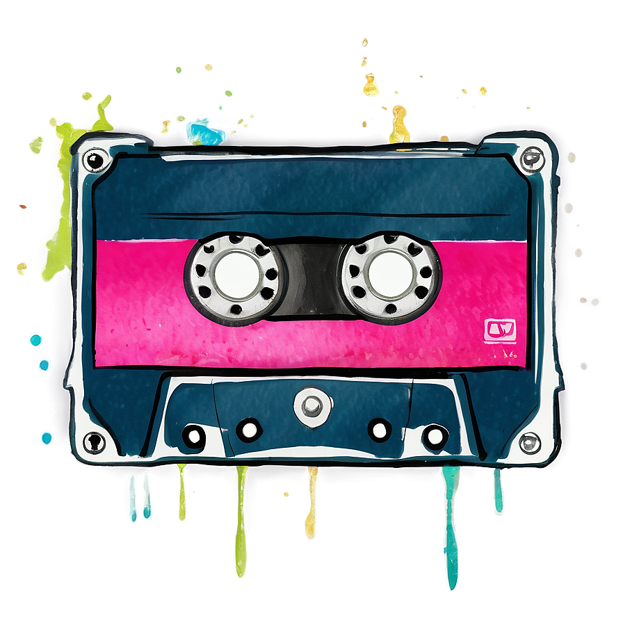 Watercolor Cassette Tape Png Ffr