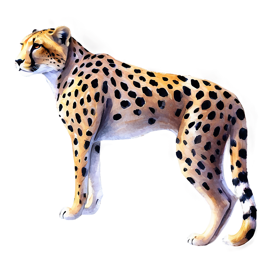 Watercolor Cheetah Painting Png 61