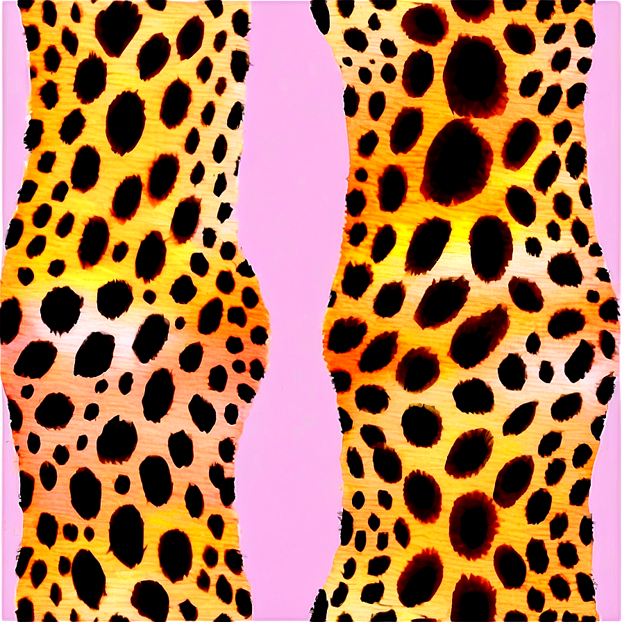 Watercolor Cheetah Print Art Png 4