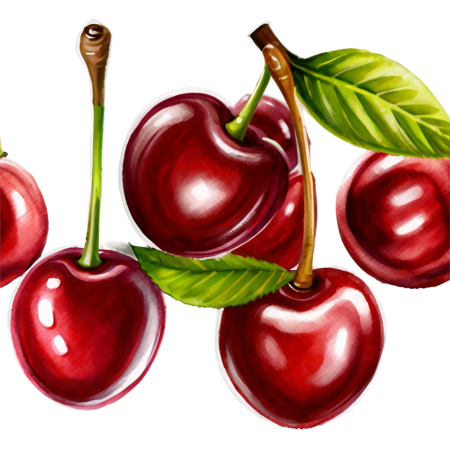 Watercolor Cherry Png Rfq31