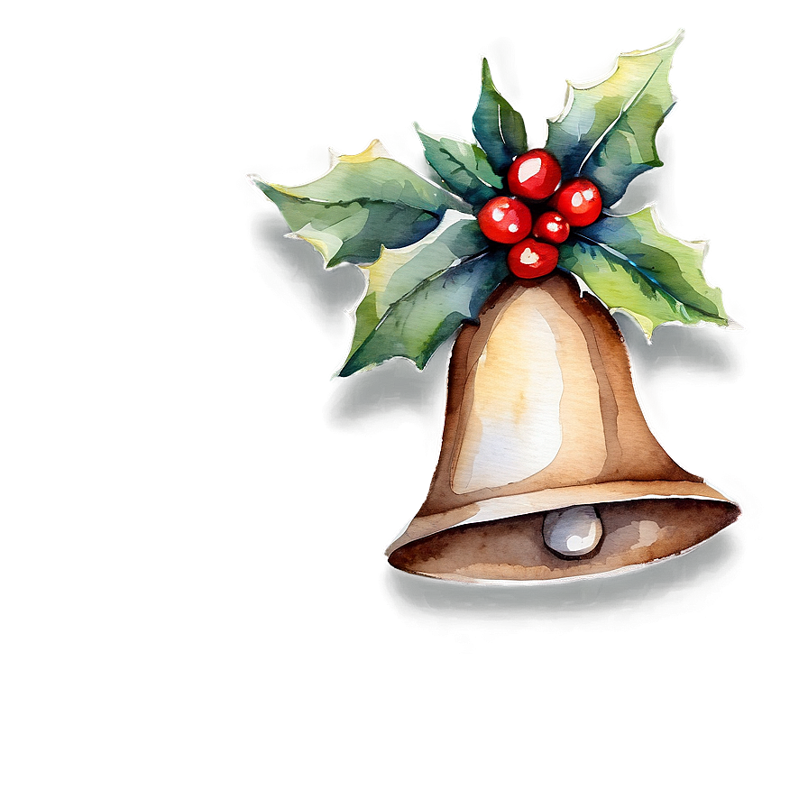 Watercolor Christmas Bells Png Ogi