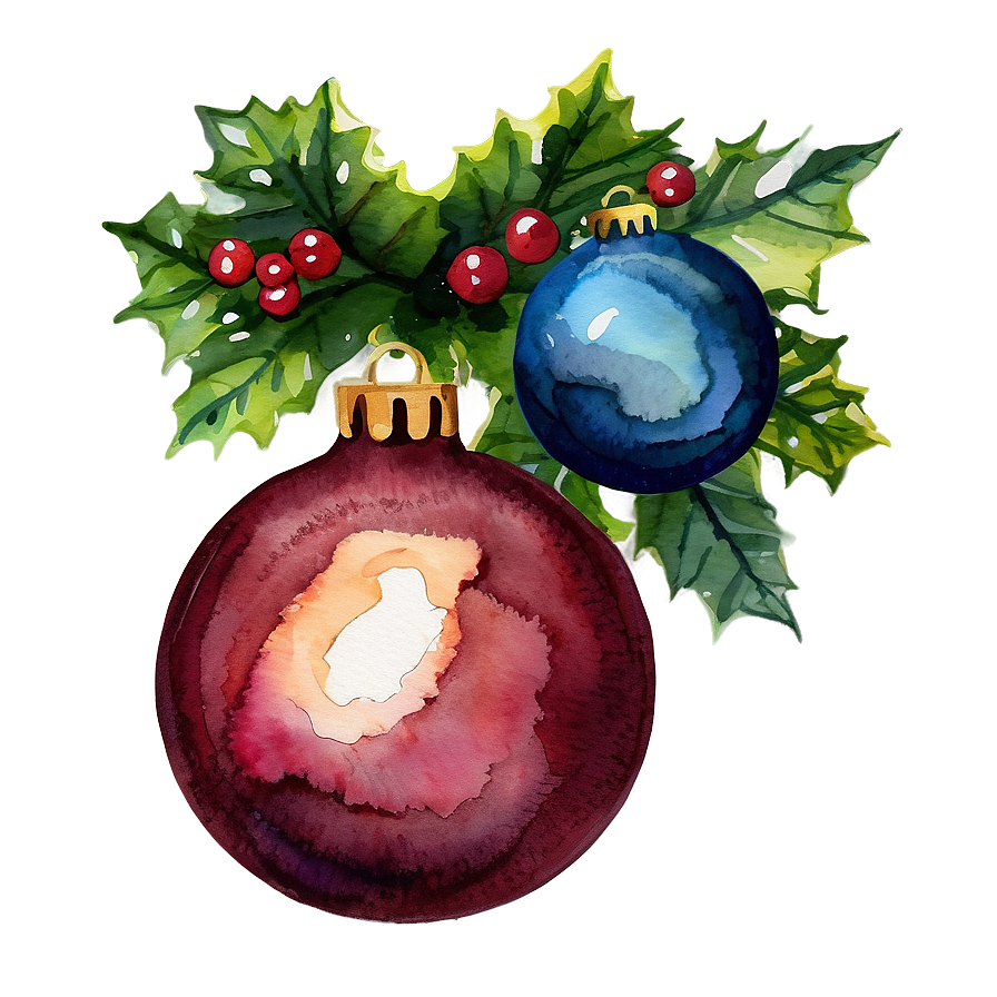 Watercolor Christmas Decor Png Wjv75