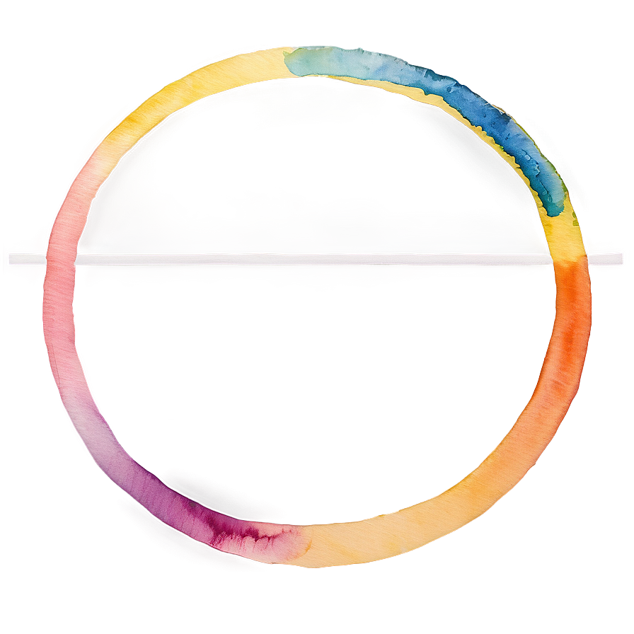 Watercolor Circle Frame Png Cax