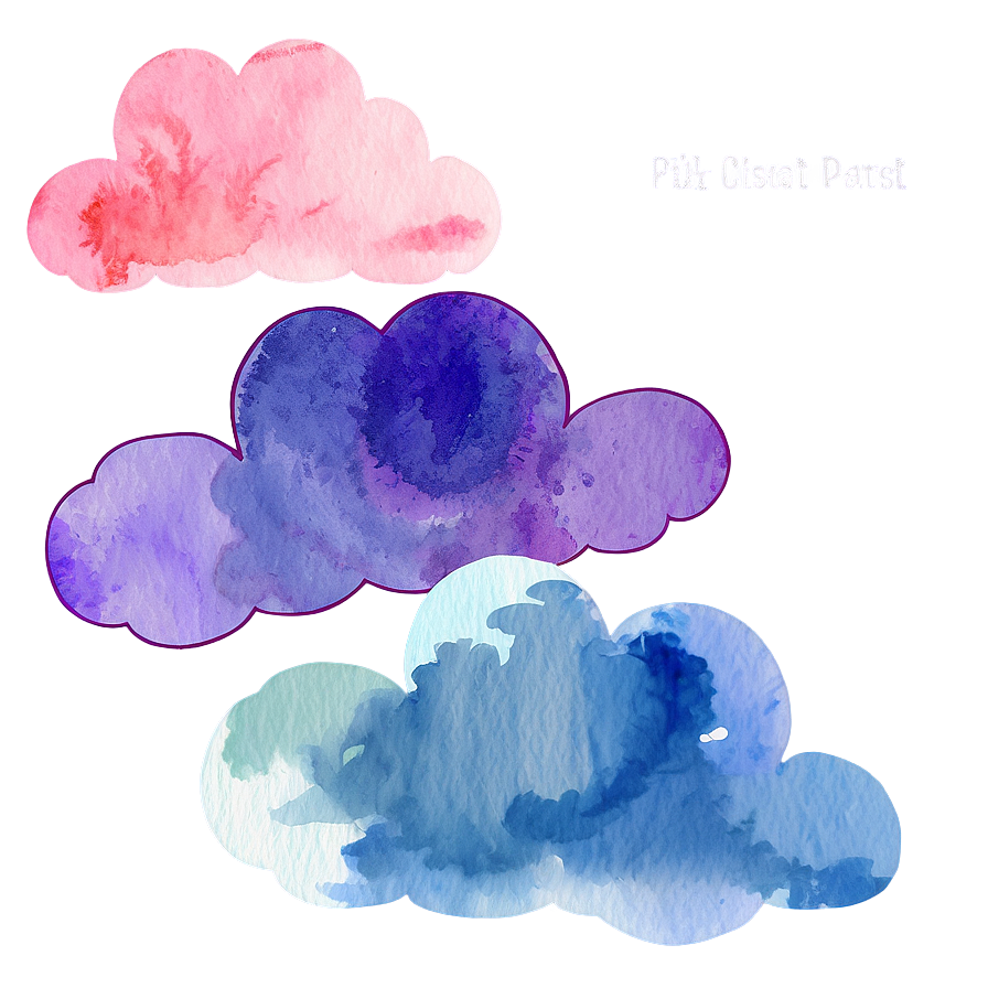 Watercolor Cloud Clipart Png 45