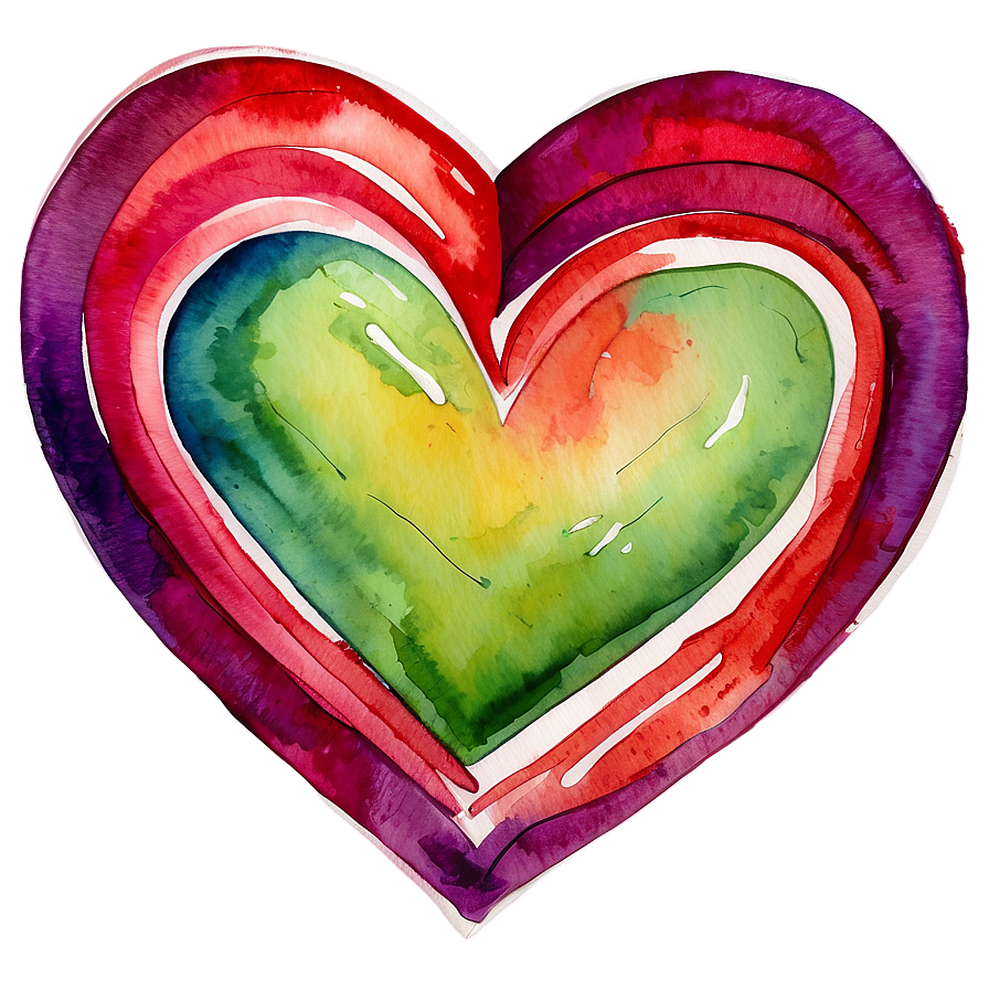 Watercolor Corazon Png 05232024