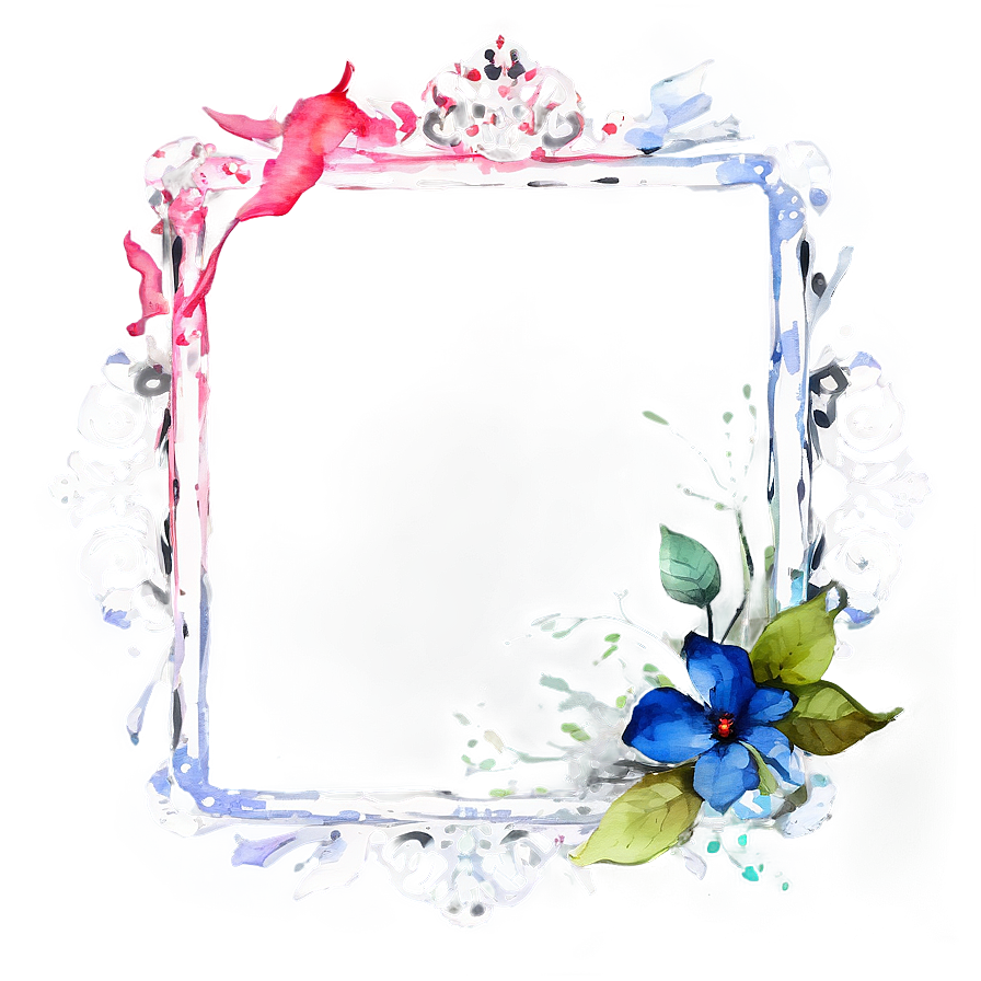 Watercolor Decorative Frame Png Tmq19