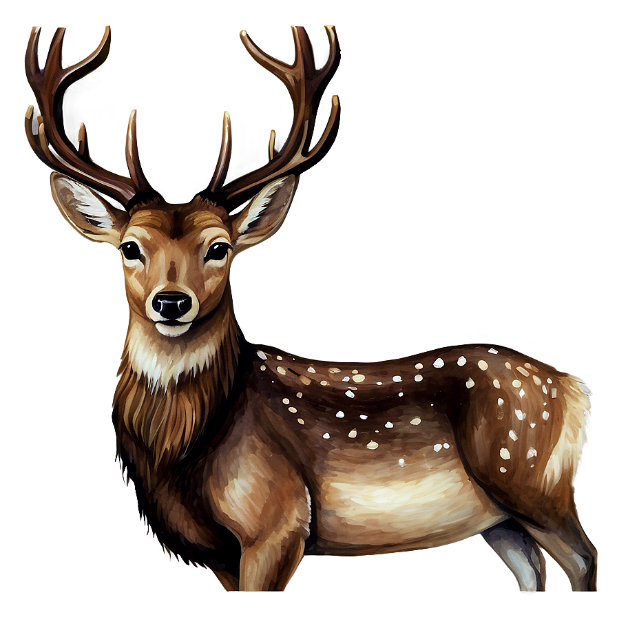 Watercolor Deer Painting Png 05062024