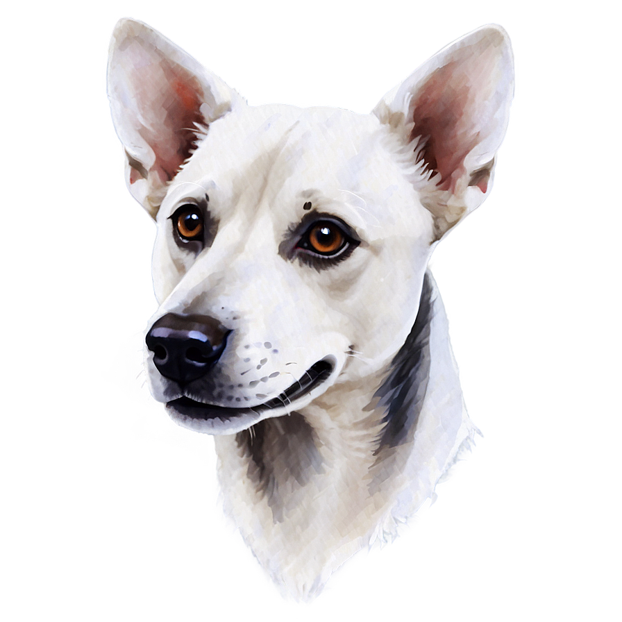 Watercolor Dog Face Painting Png 74