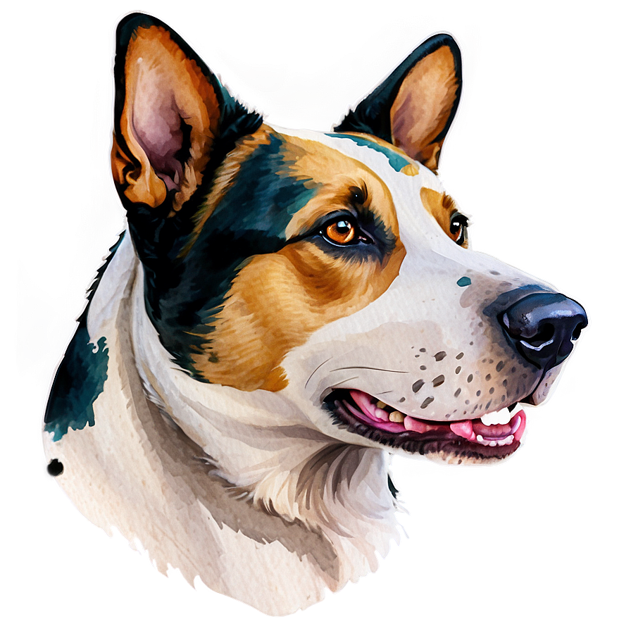 Watercolor Dog Head Art Png 06212024