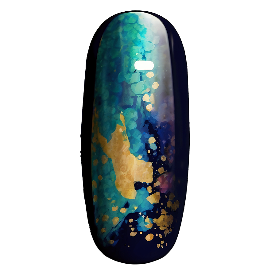 Watercolor Effect Single Acrylic Nail Png 06272024