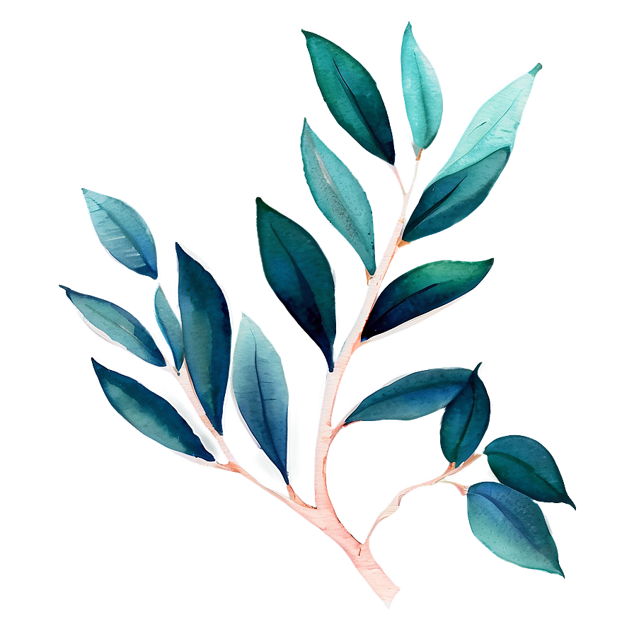 Watercolor Eucalyptus Leaves PNG 33 PNG image with a transparent background, free high-resolution download