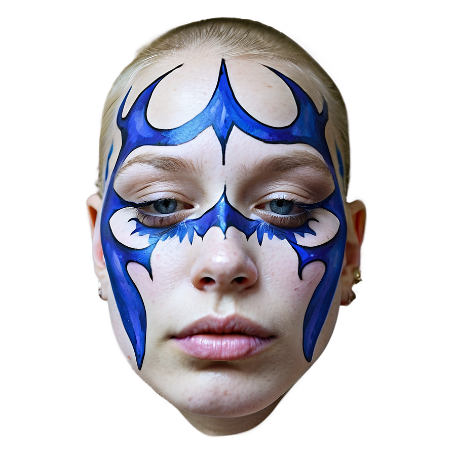 Watercolor Face Tattoo Png 8