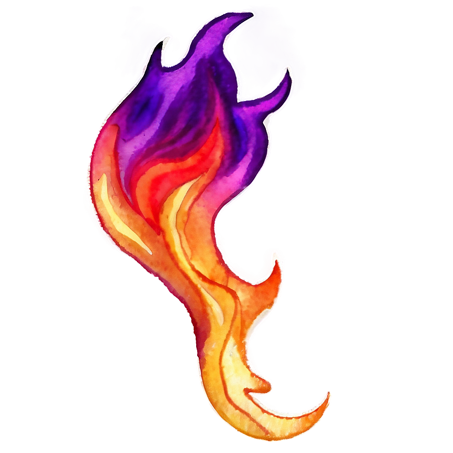 Watercolor Flame Png 05042024