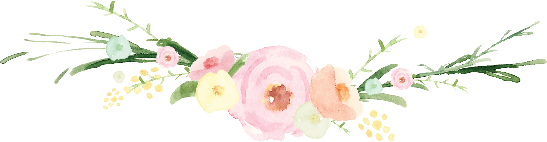 Watercolor Floral Arrangement Header