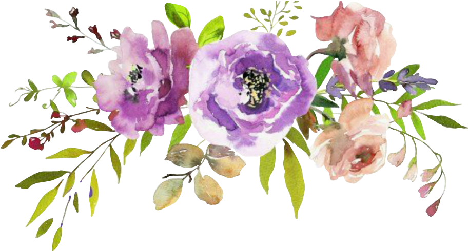 Watercolor Floral Arrangement Transparent Background