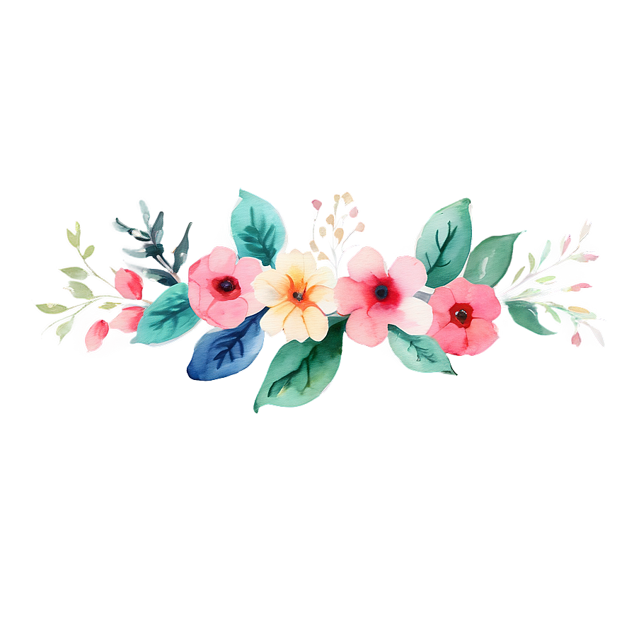 Watercolor Floral Borders Png 05252024