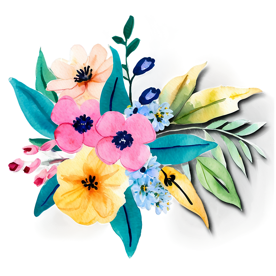 Watercolor Floral Bouquets Png 05252024