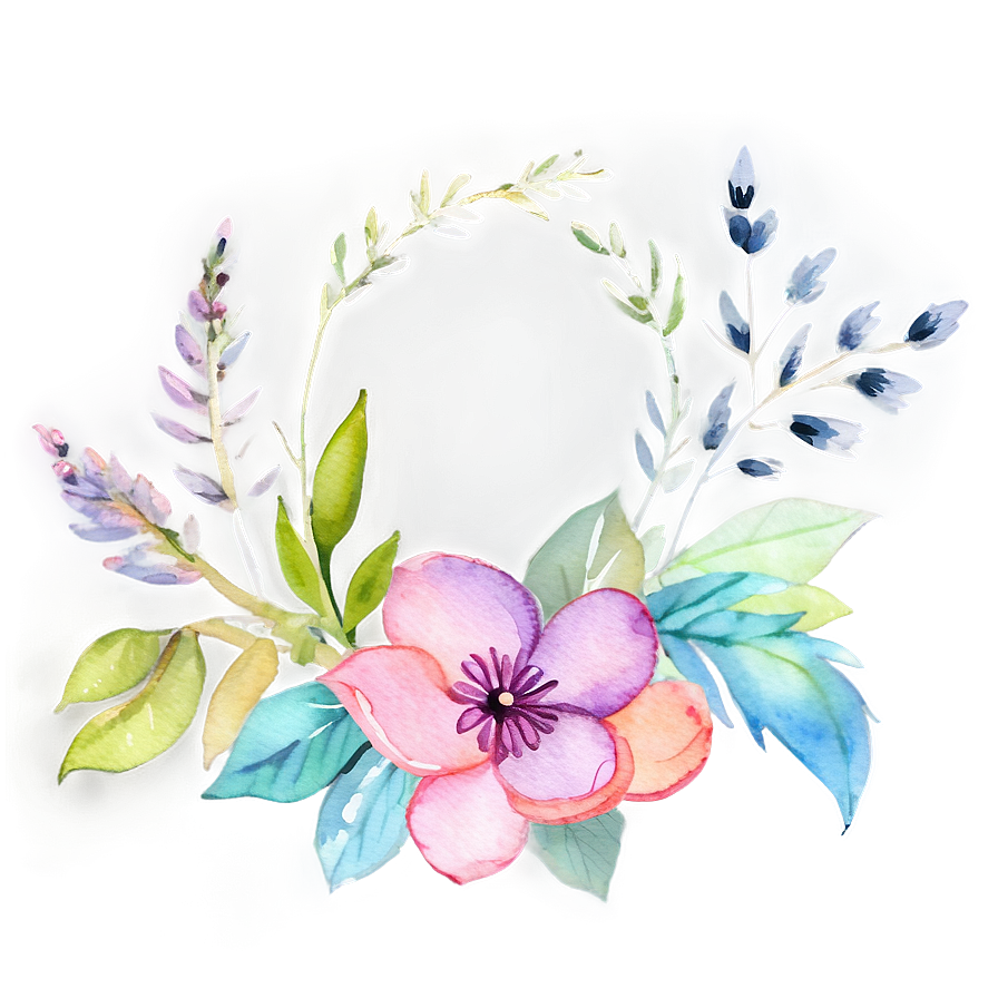 Watercolor Floral Clipart Png Tmg