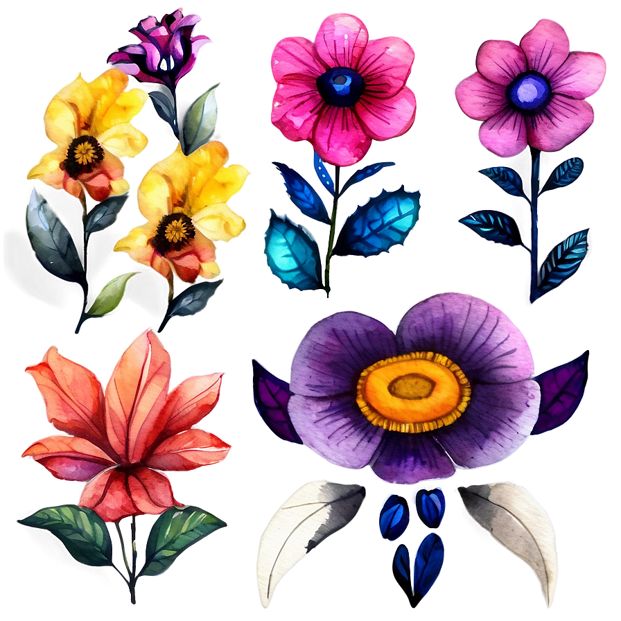 Watercolor Floral Creations Png Yca11