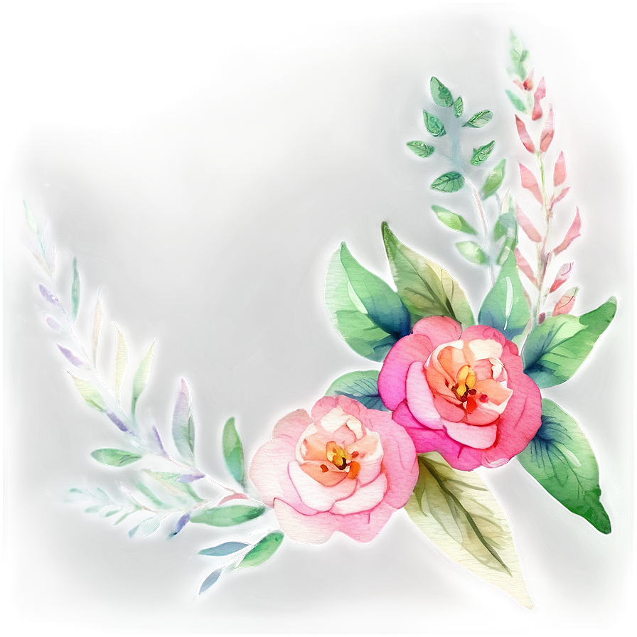 Watercolor Floral Design Png Ehn61