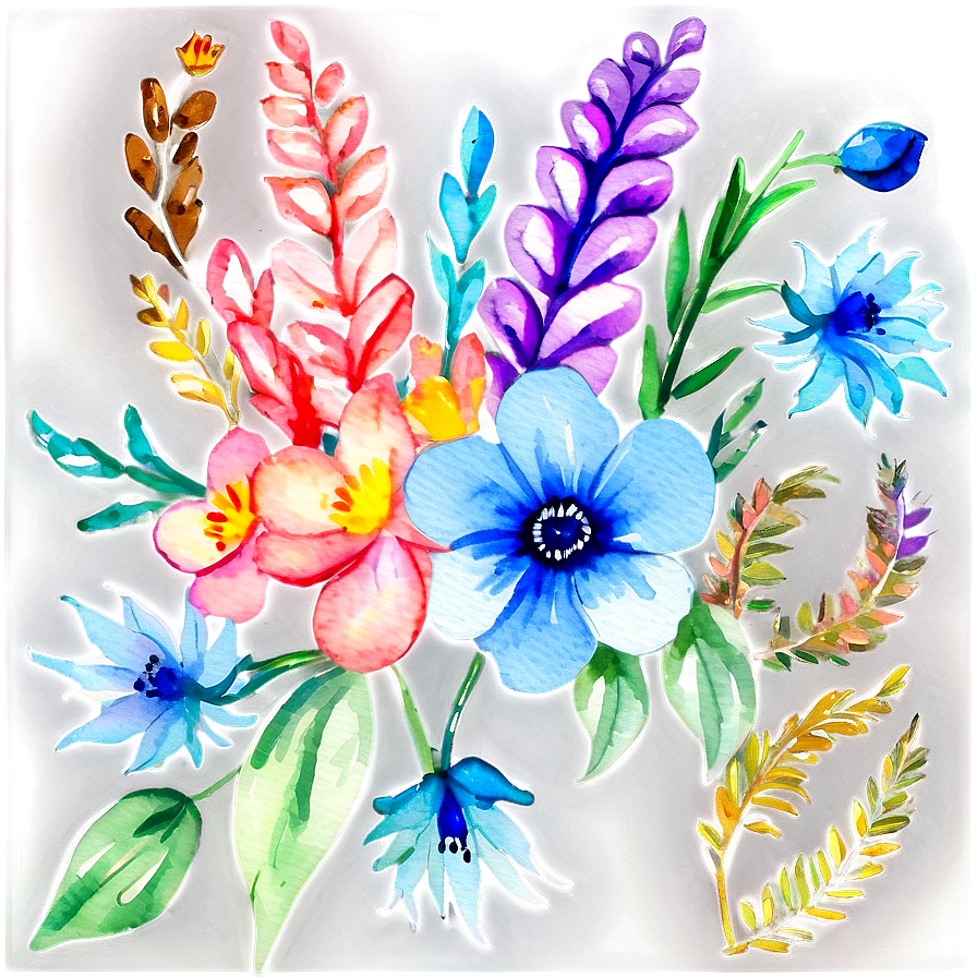 Watercolor Floral Fantasy Png Uet15