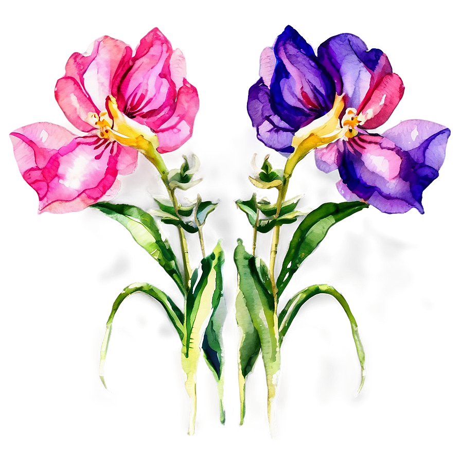 Watercolor Floral Symphony Png 53